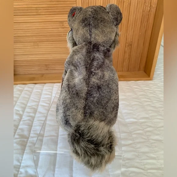 NWT Beanie Baby Ty Howl Wolf 2000 Retired Vintage Brown Gray Playful Dog - Picture 4 of 15